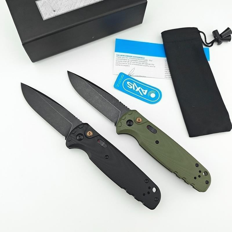 4300 Folding Pocket Knife – D2 Steel Blade, Lightweight G10 Handle, Reliable Outdoor Gear for Hiking, Camping, Hunting & Gift for Men.