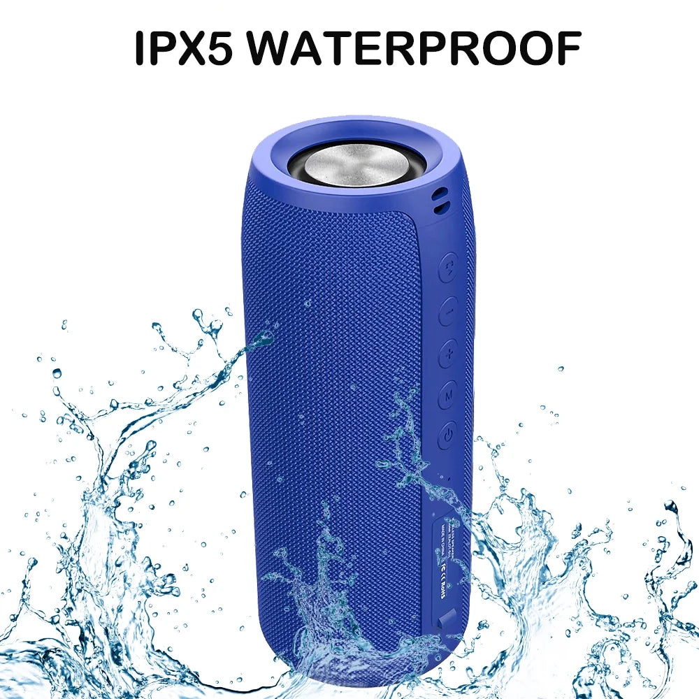 Portable Bluetooth Speaker, Wireless Speaker with Loud Stereo Deep Bass Sound, Outdoor Speakers with Bluetooth 5.0, 30H Playtime, Dual Pairing for Home,Party