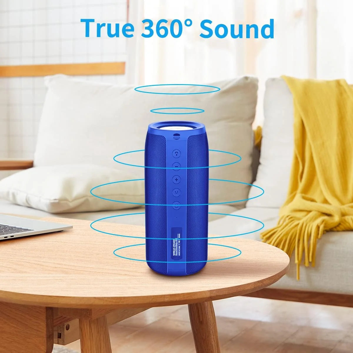Portable Bluetooth Speaker, Wireless Speaker with Loud Stereo Deep Bass Sound, Outdoor Speakers with Bluetooth 5.0, 30H Playtime, Dual Pairing for Home,Party