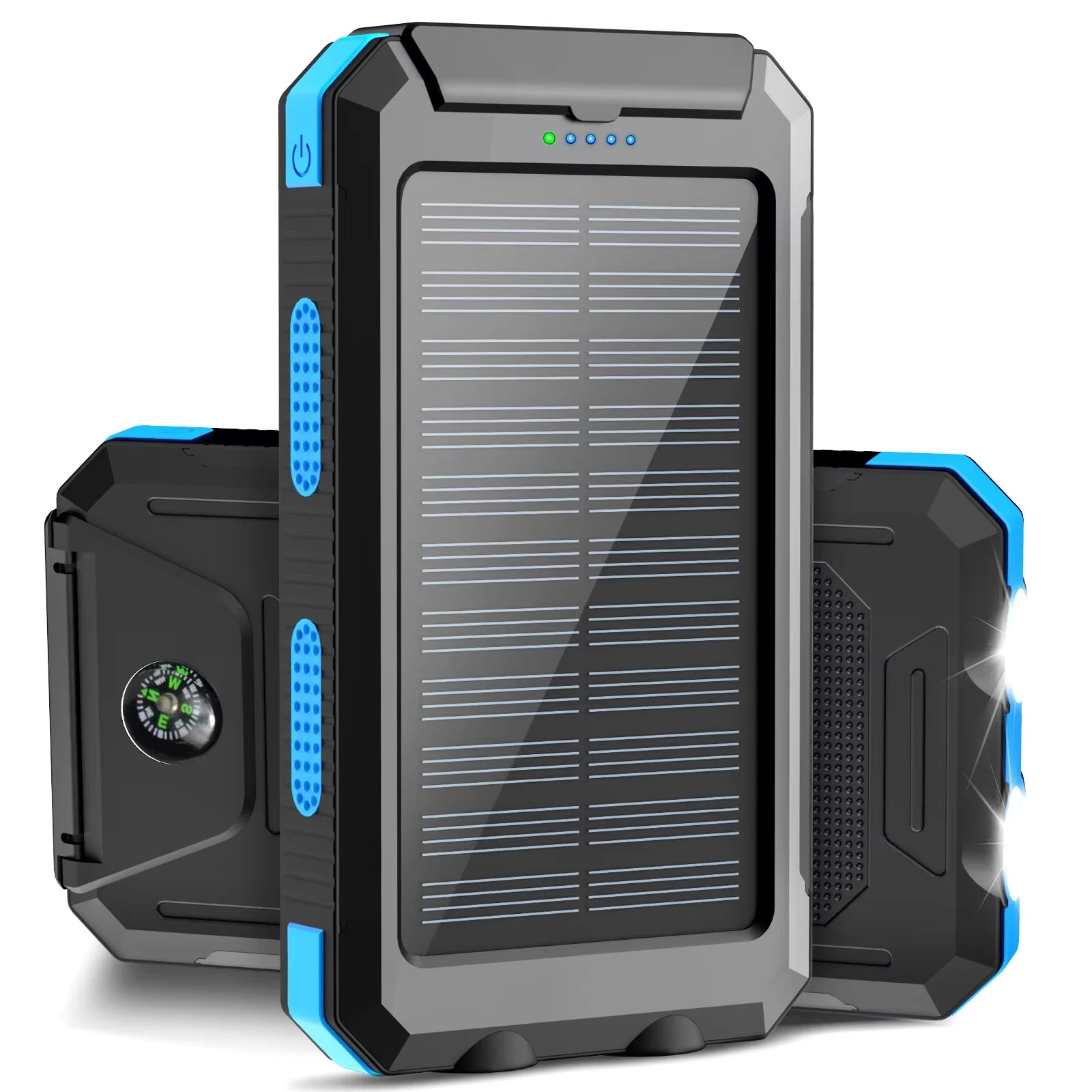 Power Up Your Adventures with the 30000mAh Solar Power Bank - Dual USB, Waterproof, and LED Lighting for Outdoor Enthusiasts!