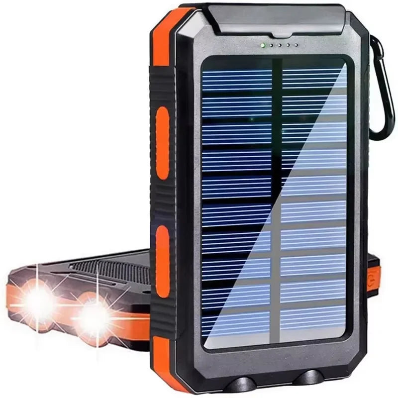Power Up Your Adventures with the 30000mAh Solar Power Bank - Dual USB, Waterproof, and LED Lighting for Outdoor Enthusiasts!