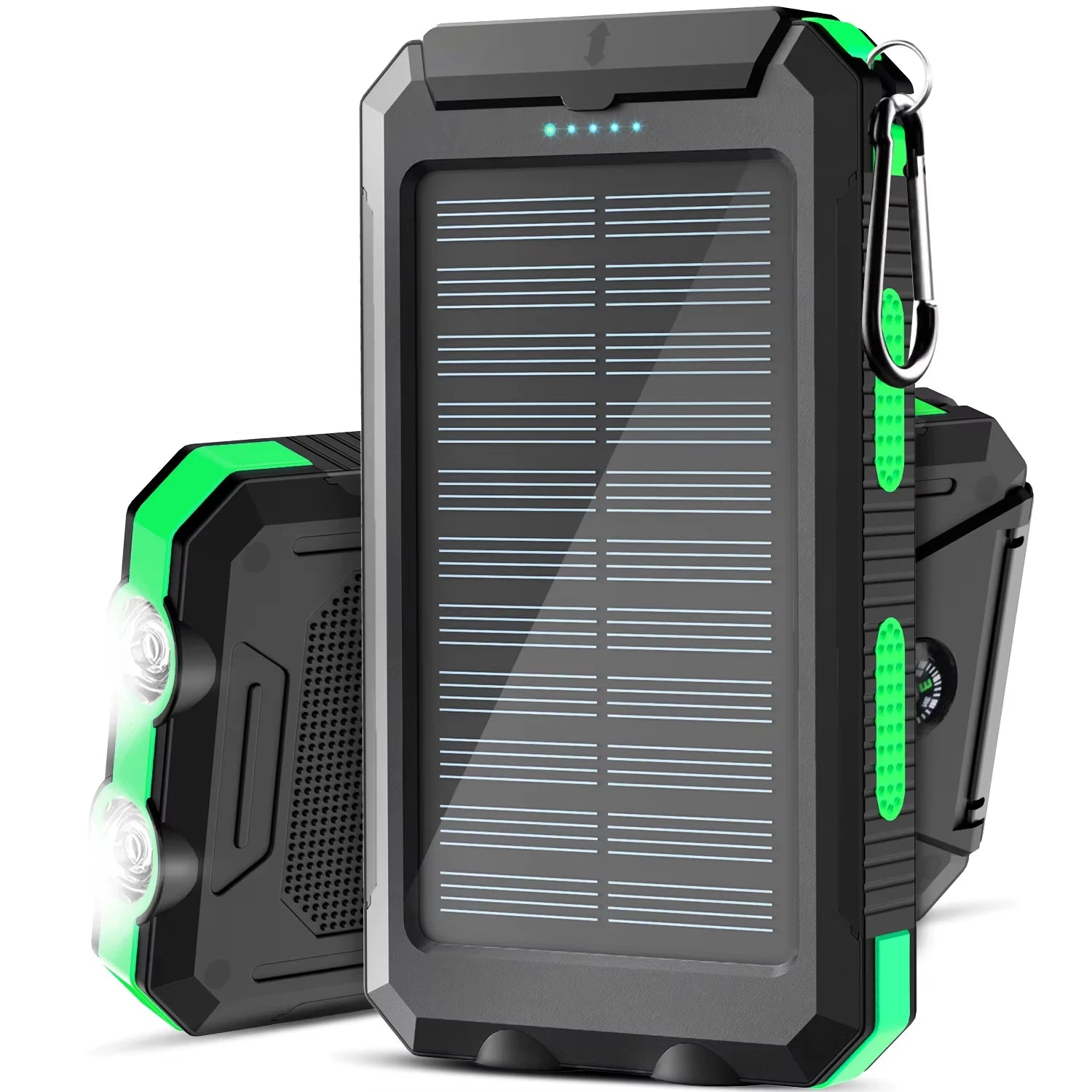 Power Up Your Adventures with the 30000mAh Solar Power Bank - Dual USB, Waterproof, and LED Lighting for Outdoor Enthusiasts!