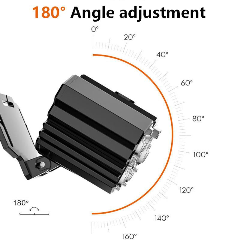 2 Rechargeable Headlamps, a Fishing Headlamp with 5 LED Bulbs, Featuring Three Modes and Waterproof Function, Suitable for Outdoor Camping, Hiking, Running, and Vehicle Maintenance Tasks.